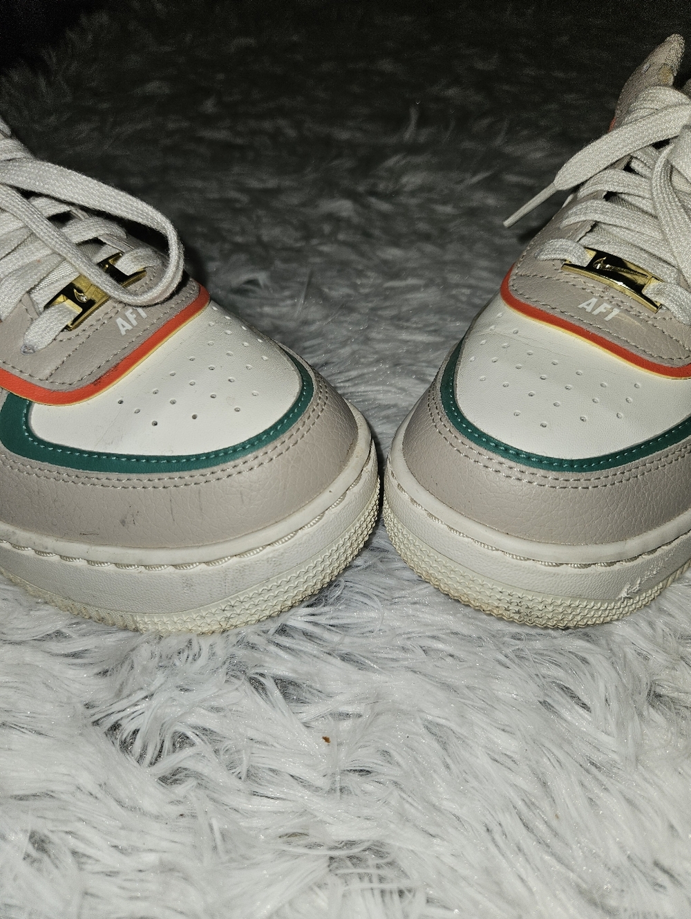 ~~Nike Air Force 1 Shadow Sail Signal Blue Green Sneakers Women’s Size 8~~ - Picture 8 of 11